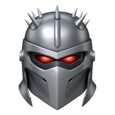 master shredder's helmet from teenage mutant ninja turtles, no eyes or face, just the helmet and related material sticker