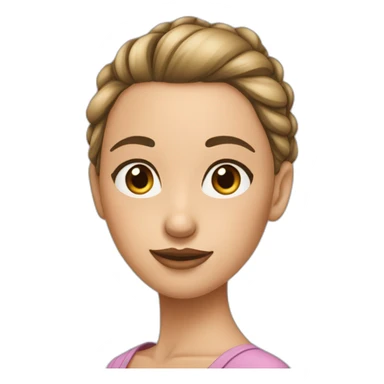 Fille qui a un chignon qui a les yeux un peu fermer sticker