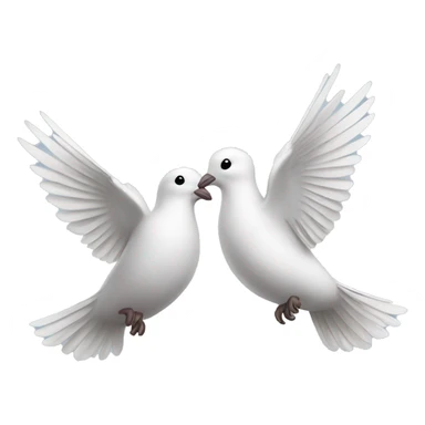 Two doves flying together sticker