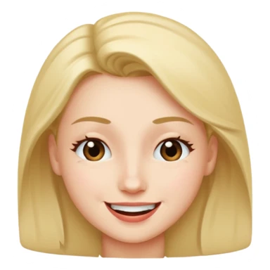 slight sideways three-quarters view of the same face, winking sticker