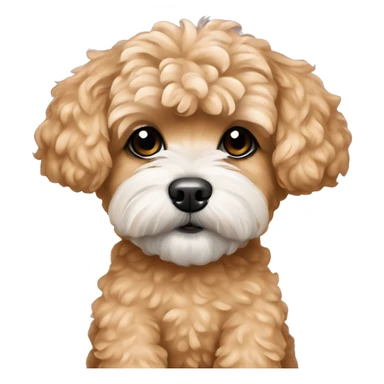 Caramel Maltipoo wearing pajamas  sticker