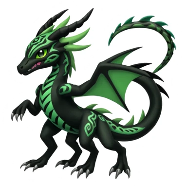 Meloetta-Venom-Zekrom-Salandit-fusion, full body, tribal markings  sticker