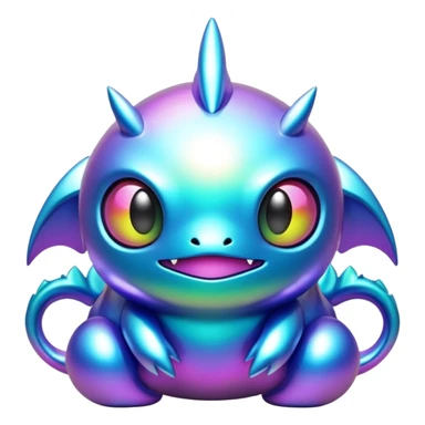 Metallic glossy complex iridescent aesthetic-scenery-Fakémon-creature sticker