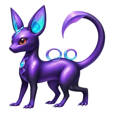 Shiny Ethereal Celestial Futuristic Salandit-Umbreon-Espeon-Hybrid (Full body) sticker