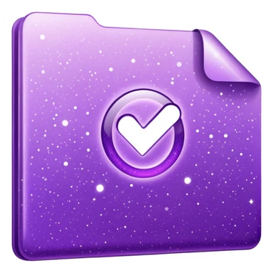 glitter documento confirmed purple mark sticker