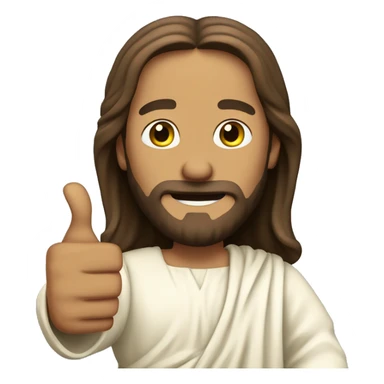 Jesus Christ giving thumbs up sticker