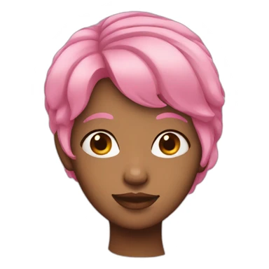 Pink haired girl with short hair sticker