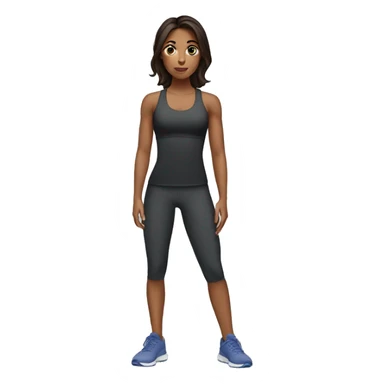 Brunette girl workout sticker