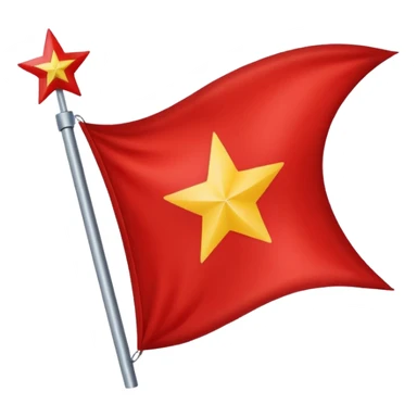 Bandera gallega con una estrella roja en el medio sticker