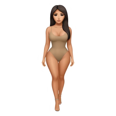 ultra realistic kim kardashian full body sticker