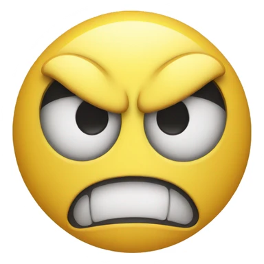 Angry smiley face  sticker