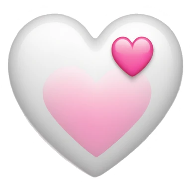 white letter with a pink heart on the middle sticker