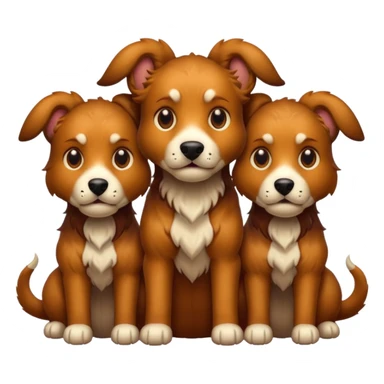 The three headed hound, cerberus. He is soft and cute sticker