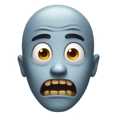 Face with horror sticker