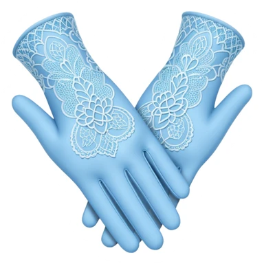 pastel blue lace glove sticker