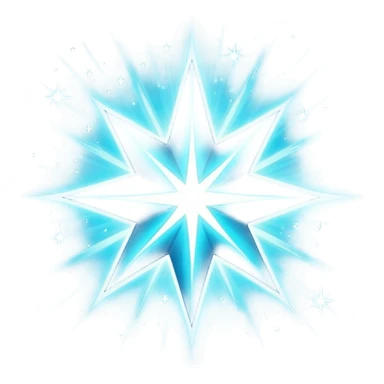 Glitter Cian Star Explosion sticker