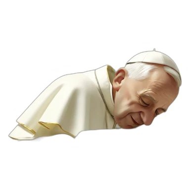 the pope innocently snorting lines sticker