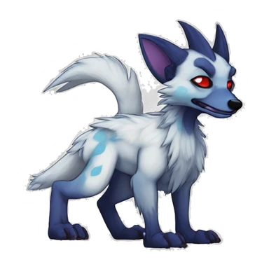 Cute Protogen-vernid-sergal-wickerbeast-fantasy-animal-fursona griffsnuff & LiLaiRa & Falvie full body sticker