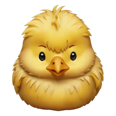 Cute yellow chick being sad sticker