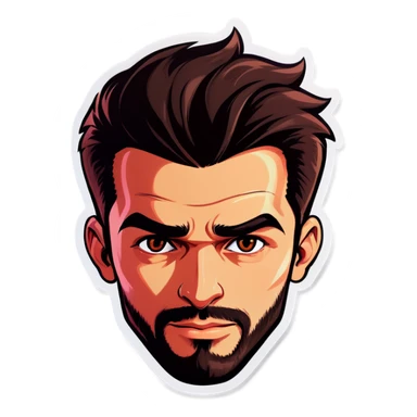 Man looking love struck and hopeful sticker