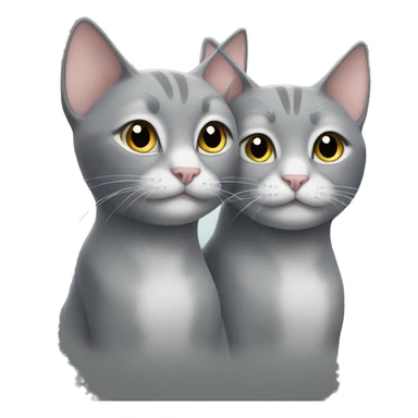 Two grey cats sticker