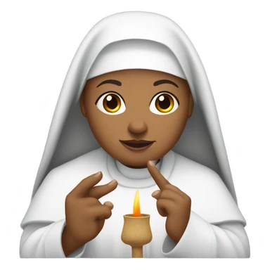 A nun smoking a cigarette  sticker