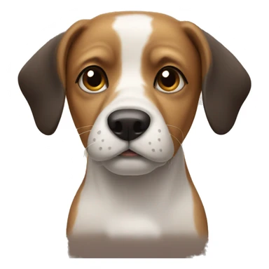 Dog with mustache sticker