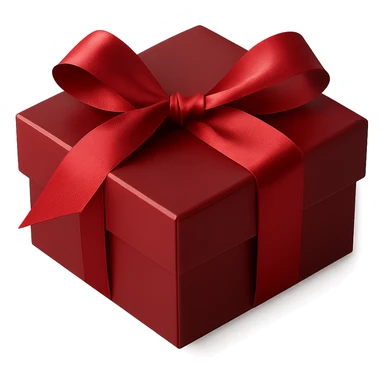 cartier red box, with ribbon, luxury gift packaging, no text sticker