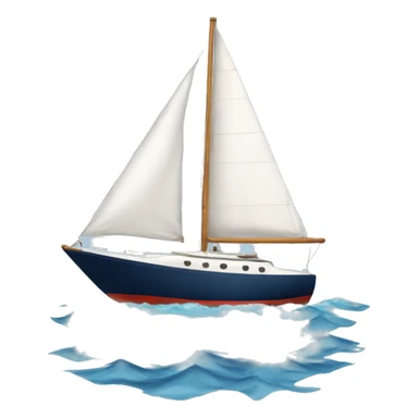 Sailboat with navy hull sticker