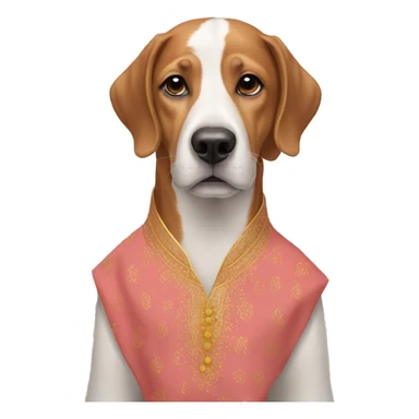 Dog wearing kurta pajaama  sticker