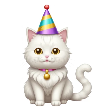 a full-body white cat new year  sticker