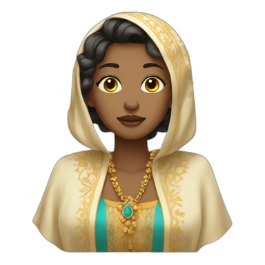 A woman wearing the morrocan kaftan crying sticker