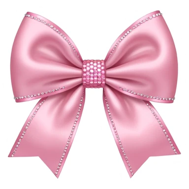 baby Pink bow with sparkles  sticker