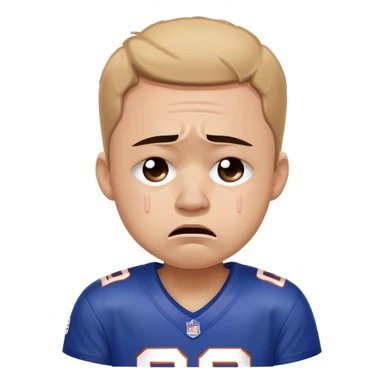 Crying sad NY giants fan sticker