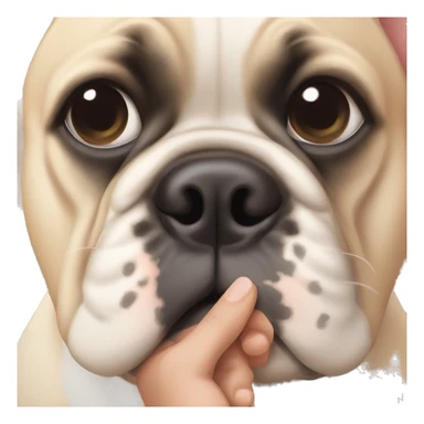 French bulldog holding nose impatient sticker
