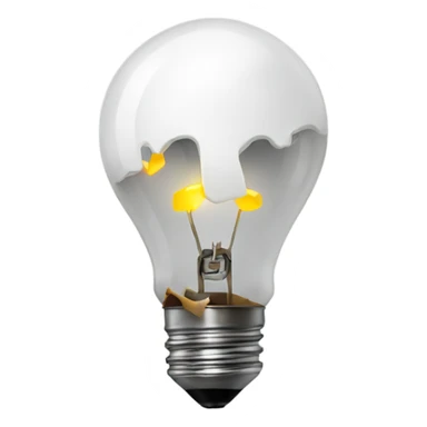 A broken bulb sticker