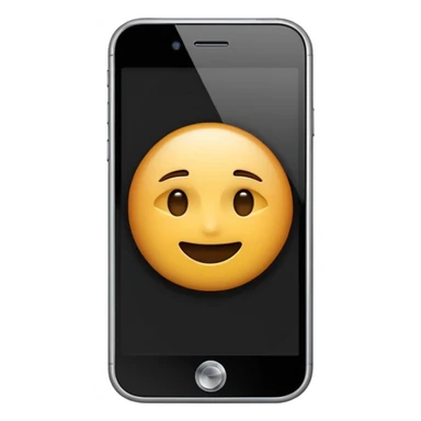 apple style emoji of a smartphone with a notification on screen sticker
