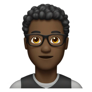 A man who run with black glasses a black skin and a athletic form  sticker