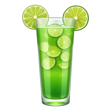 tropical green drink with straw sticker