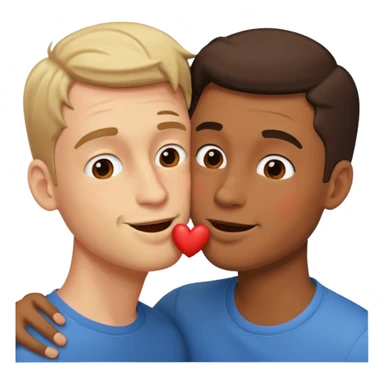 Two guys kiss sticker