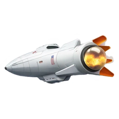 space ship emoji flying into orbit sticker