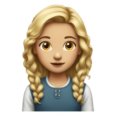 portrait of a young girl  sticker