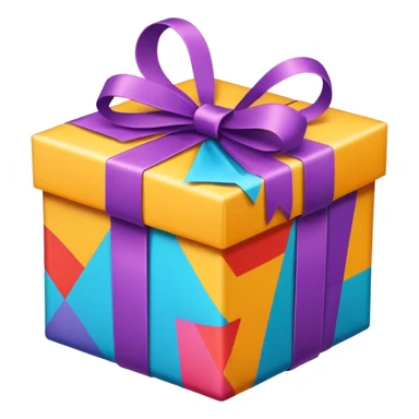 gift box with ribbon sticker
