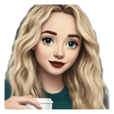 Sabrina Carpenter drinks coffee sticker