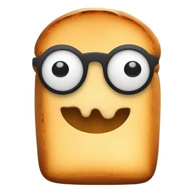 Loaf of bread with eyes and beanie  sticker