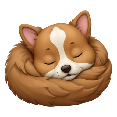 cute doggy sleeping sticker