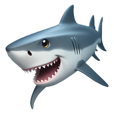 Shark biting fish sticker