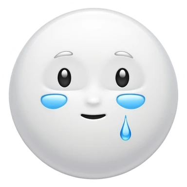white color droplet emoji sticker