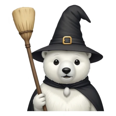 polarbear in role witch sticker