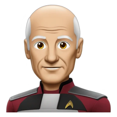 Sexy captain Picard from Star Trek sticker